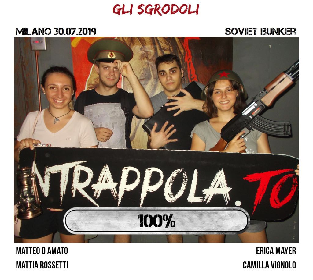 Il gruppo gli sgrodoli è fuggito dalla nostra escape room Soviet Bunker