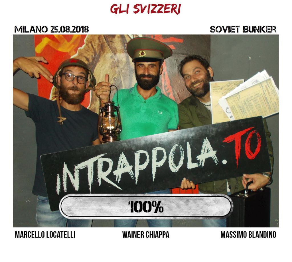 Il gruppo gli svizzeri è fuggito dalla nostra escape room Soviet Bunker