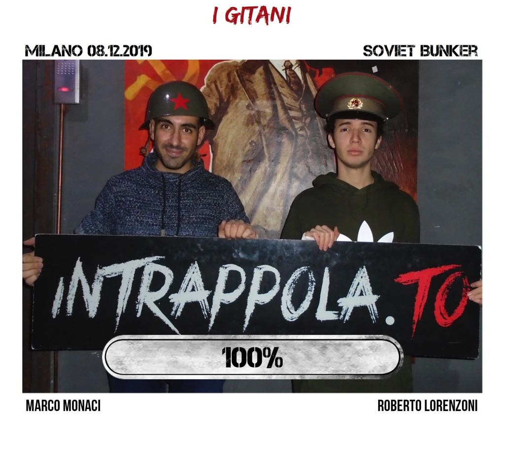 Il gruppo i gitani è fuggito dalla nostra escape room Soviet Bunker