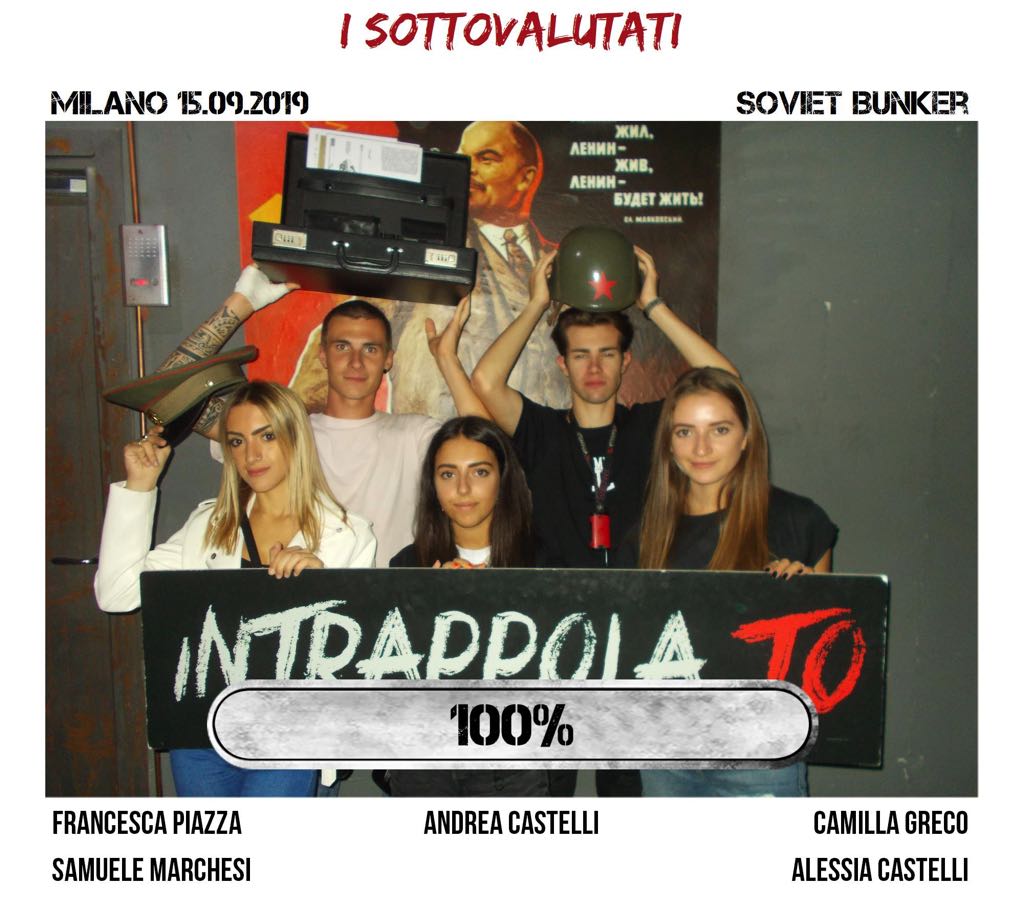 Il gruppo i sottovalutati è fuggito dalla nostra escape room Soviet Bunker