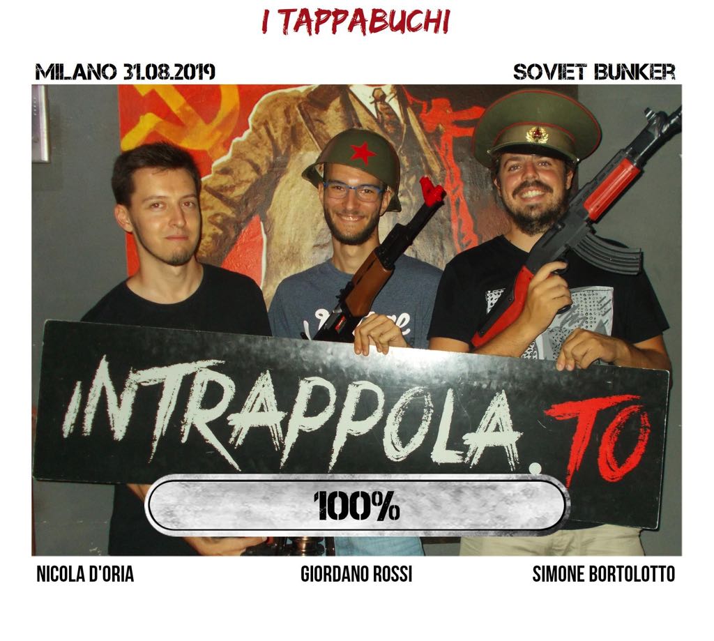 Il gruppo i tappabuchi è fuggito dalla nostra escape room Soviet Bunker