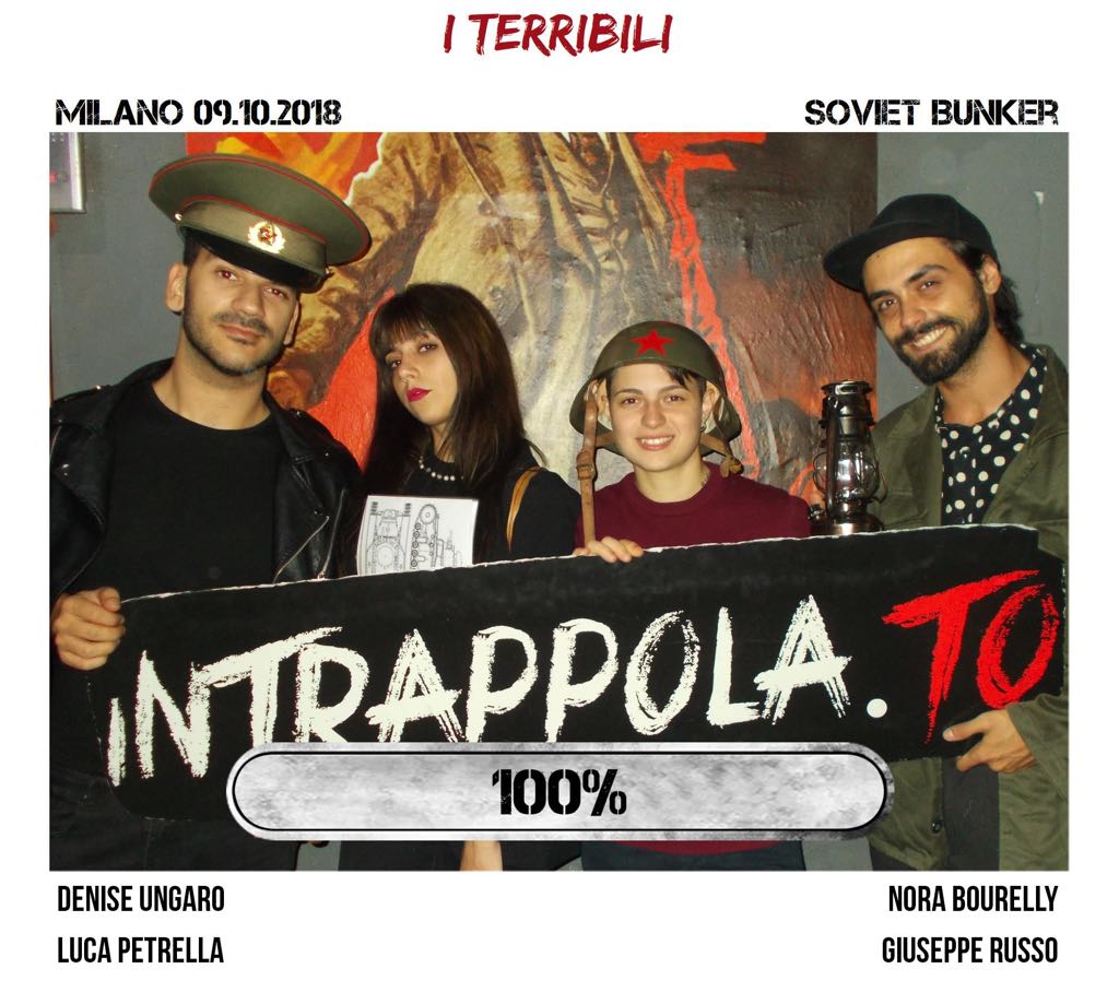 Il gruppo i terribili è fuggito dalla nostra escape room Soviet Bunker