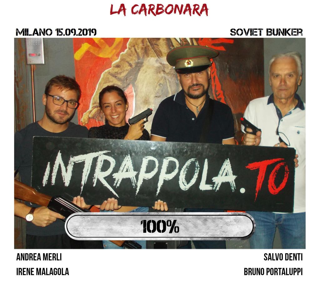 Il gruppo la carbonara è fuggito dalla nostra escape room Soviet Bunker