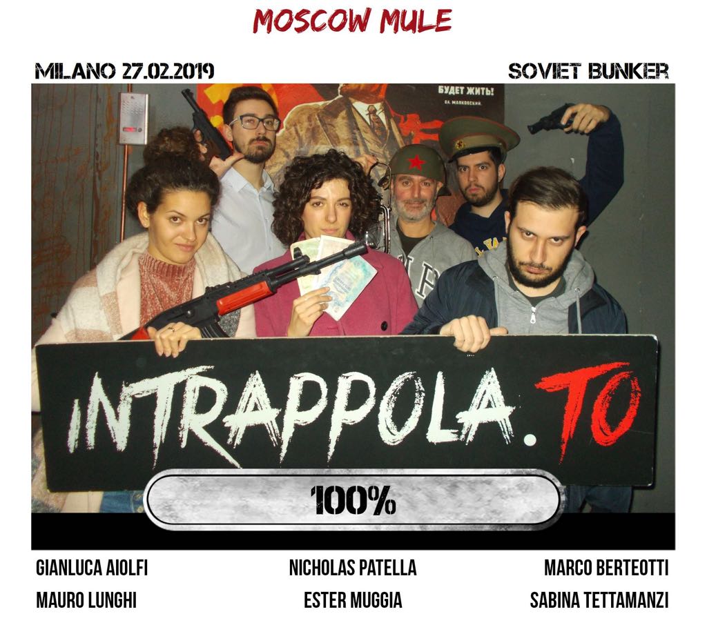 Il gruppo moscow mule è fuggito dalla nostra escape room Soviet Bunker