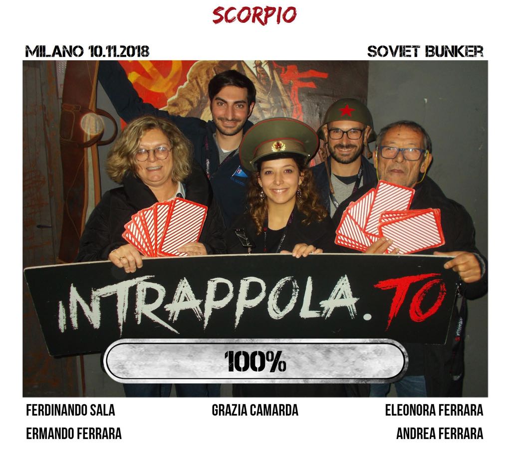 Il gruppo scorpio è fuggito dalla nostra escape room Soviet Bunker