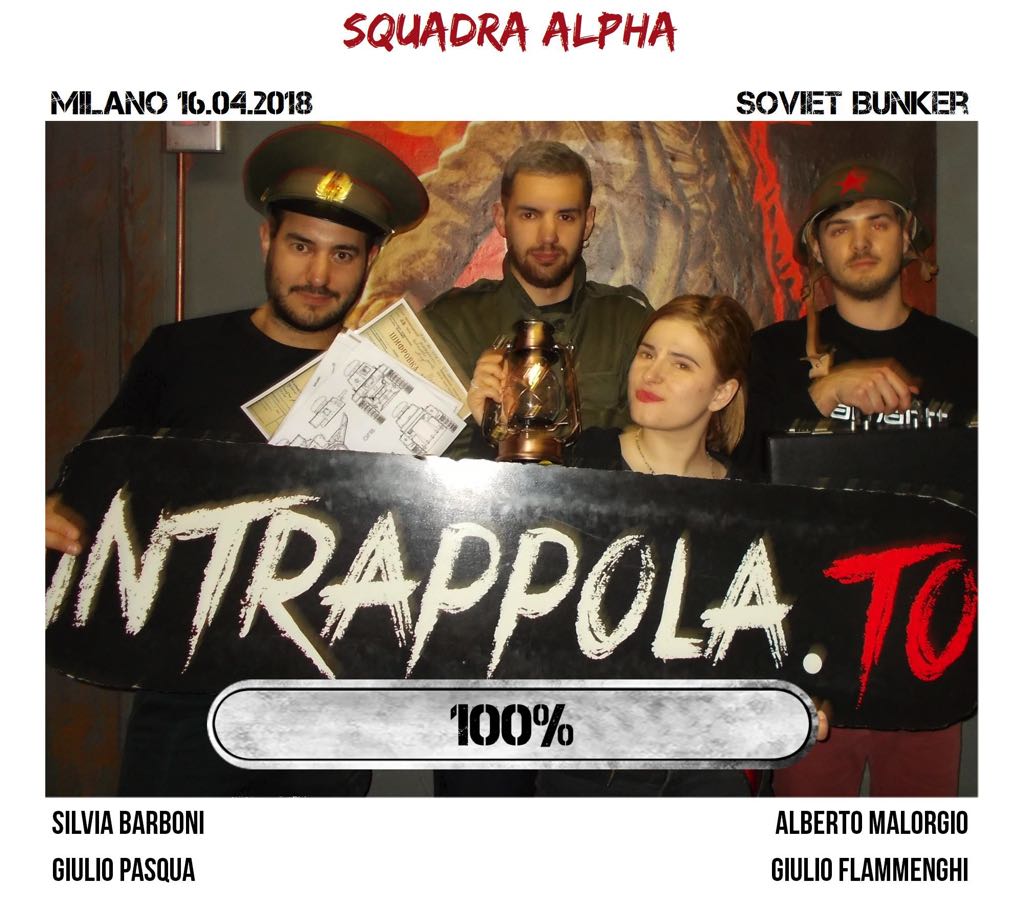 Il gruppo squadra alpha è fuggito dalla nostra escape room Soviet Bunker