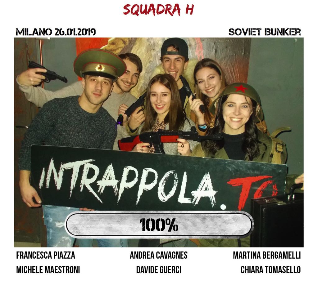 Il gruppo squadra h è fuggito dalla nostra escape room Soviet Bunker