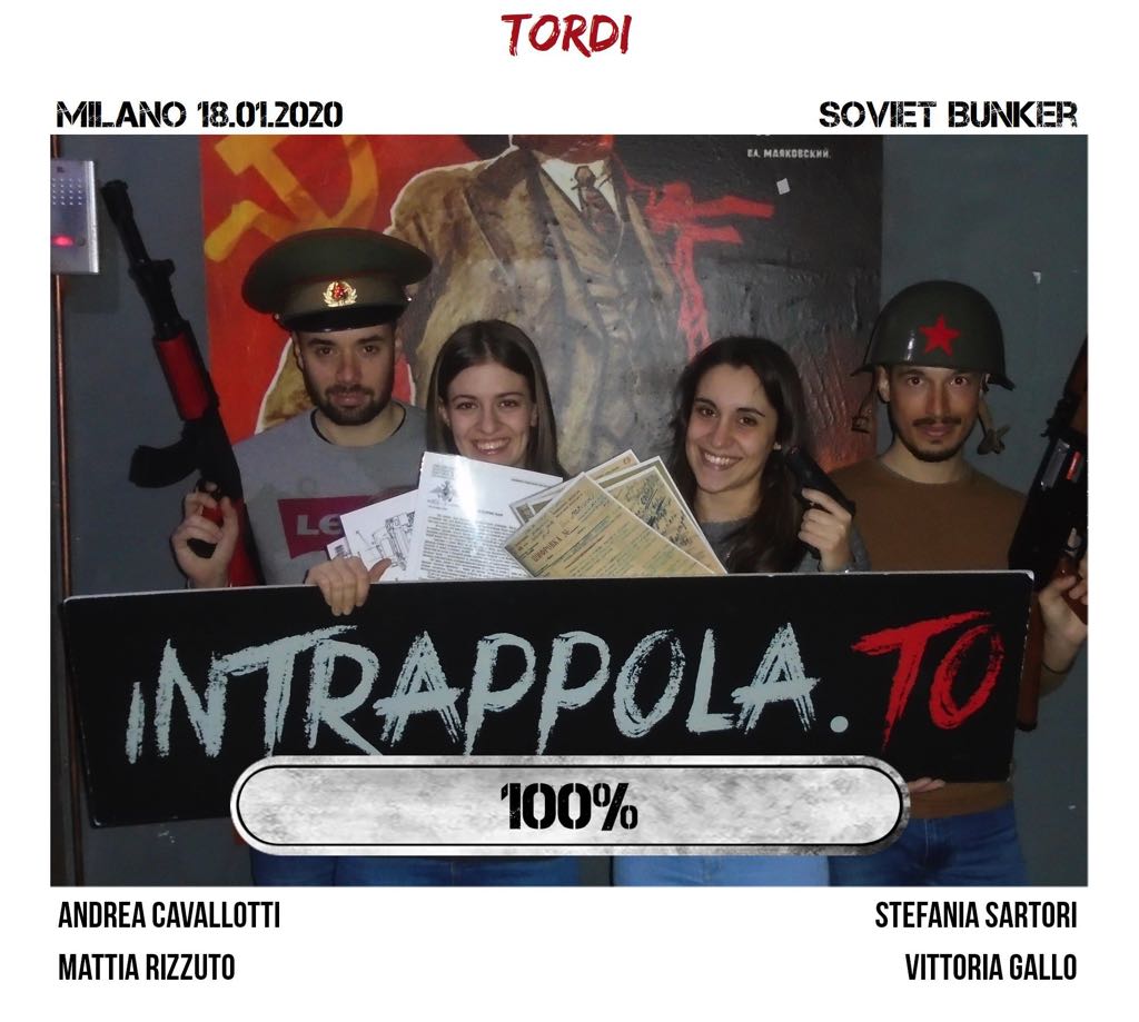 Il gruppo tordi è fuggito dalla nostra escape room Soviet Bunker