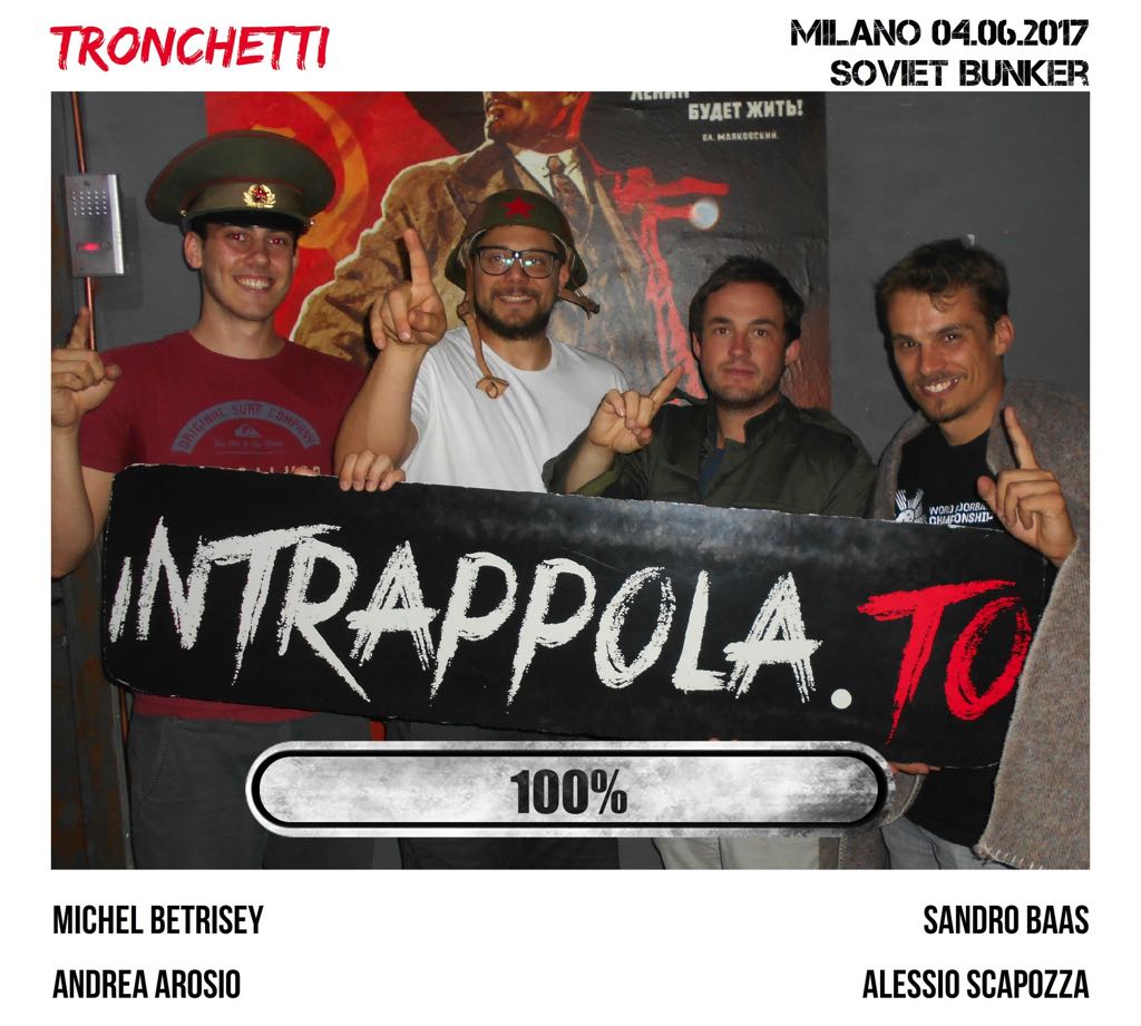 Il gruppo tronchetti è fuggito dalla nostra escape room Soviet Bunker