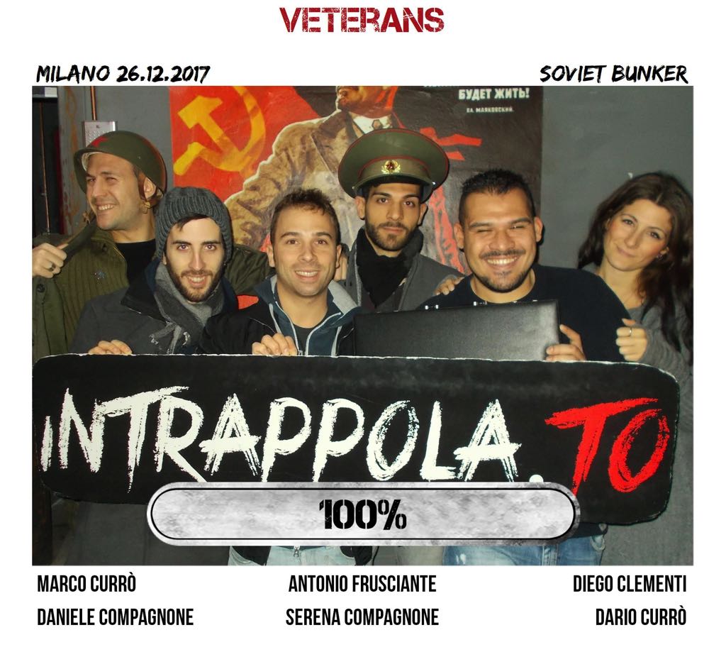 Il gruppo veterans è fuggito dalla nostra escape room Soviet Bunker