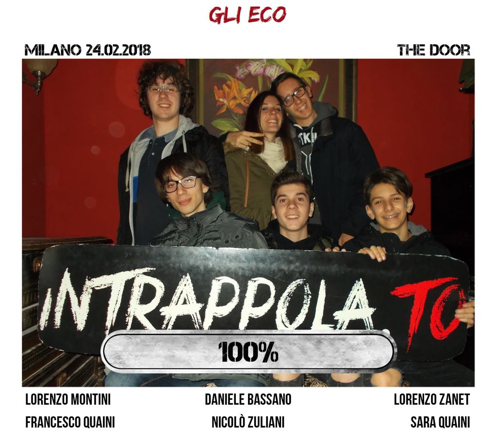 Il gruppo Gli Eco è fuggito dalla nostra escape room Secretum Venatoris
