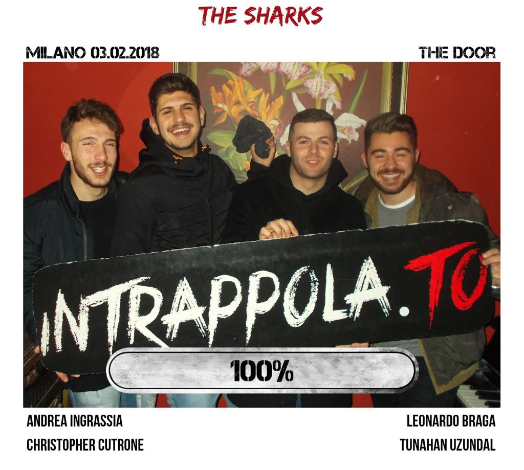 Il gruppo The Sharks è fuggito dalla nostra escape room Secretum Venatoris