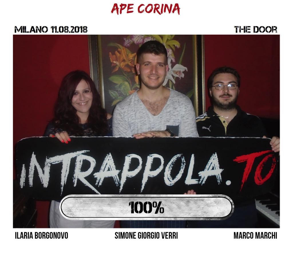 Il gruppo ape corina è fuggito dalla nostra escape room Secretum Venatoris