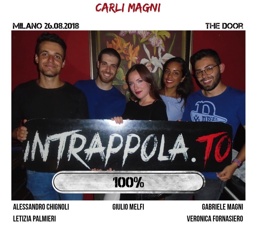 Il gruppo carli magni è fuggito dalla nostra escape room Secretum Venatoris