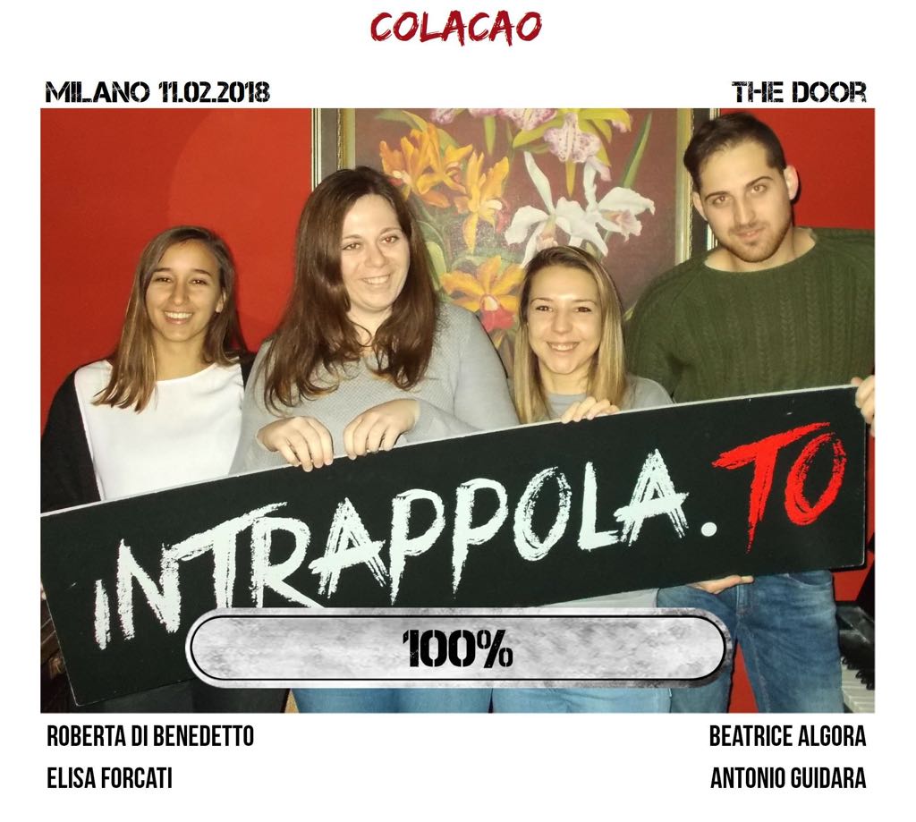 Il gruppo colacao è fuggito dalla nostra escape room Secretum Venatoris