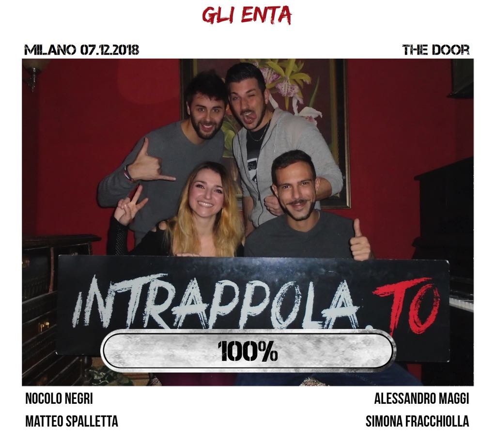 Il gruppo gli enta è fuggito dalla nostra escape room Secretum Venatoris