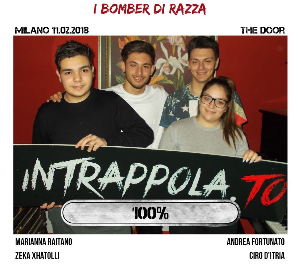 Il gruppo i bomber di razza è fuggito dalla nostra escape room Secretum Venatoris