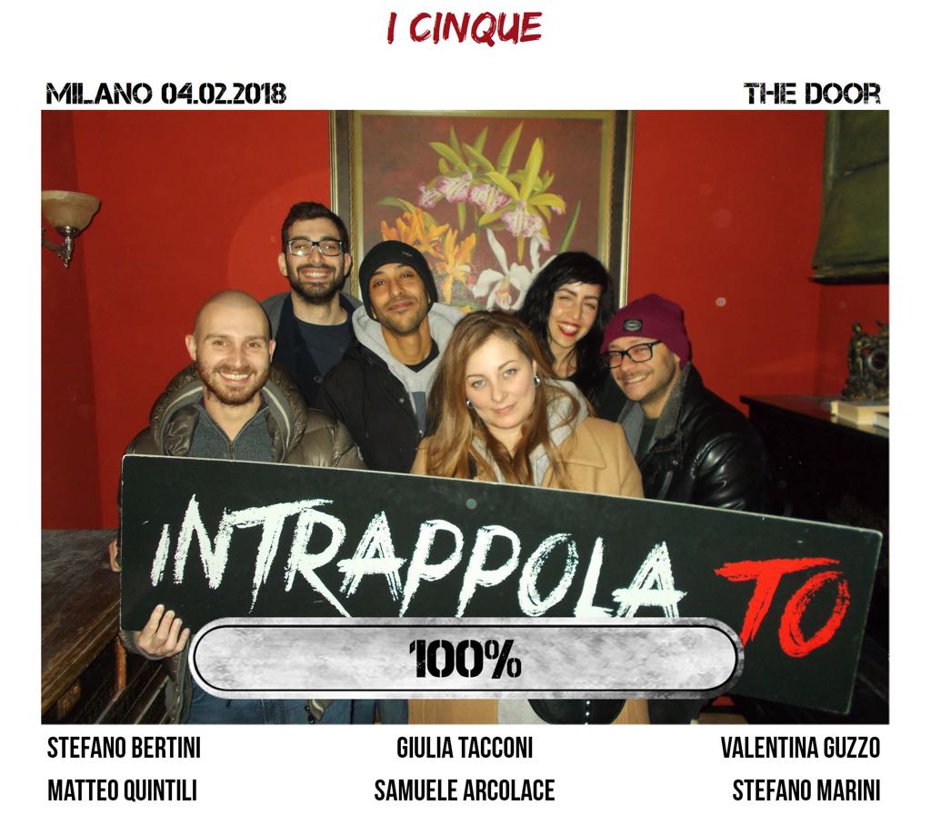 Il gruppo i cinque è fuggito dalla nostra escape room Secretum Venatoris
