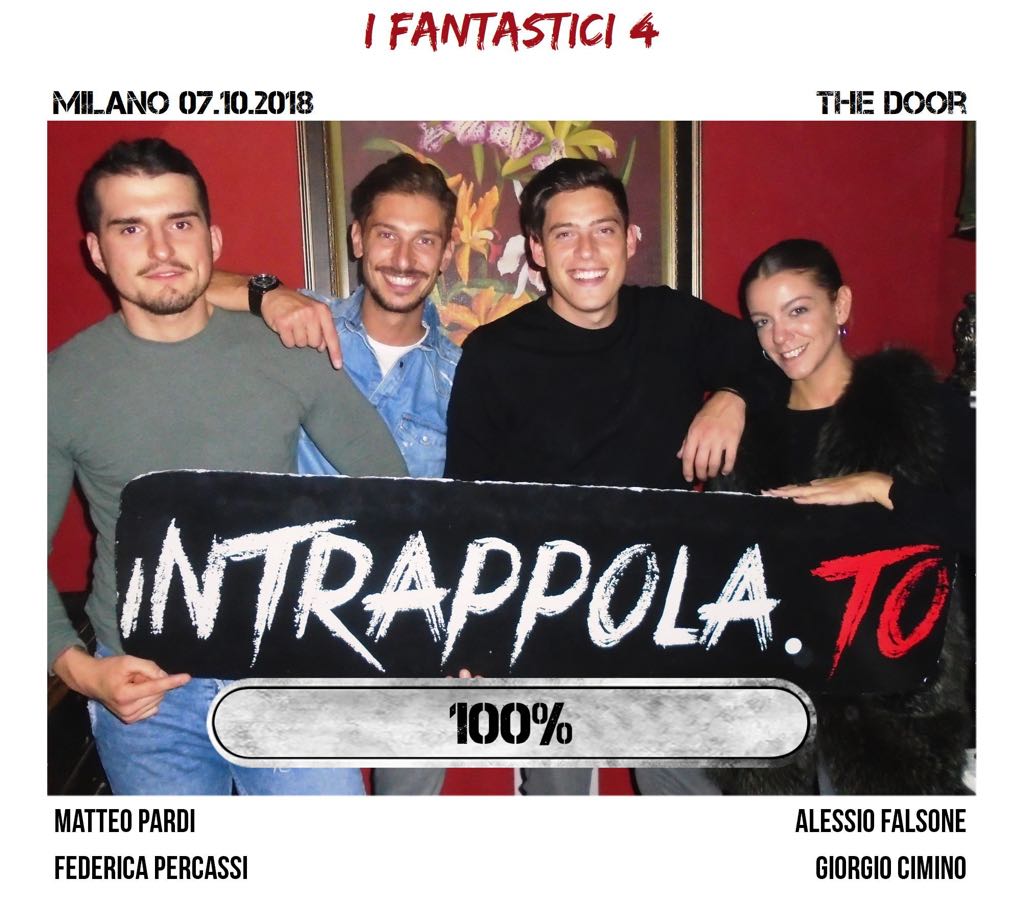 Il gruppo i fantastici 4 è fuggito dalla nostra escape room Secretum Venatoris