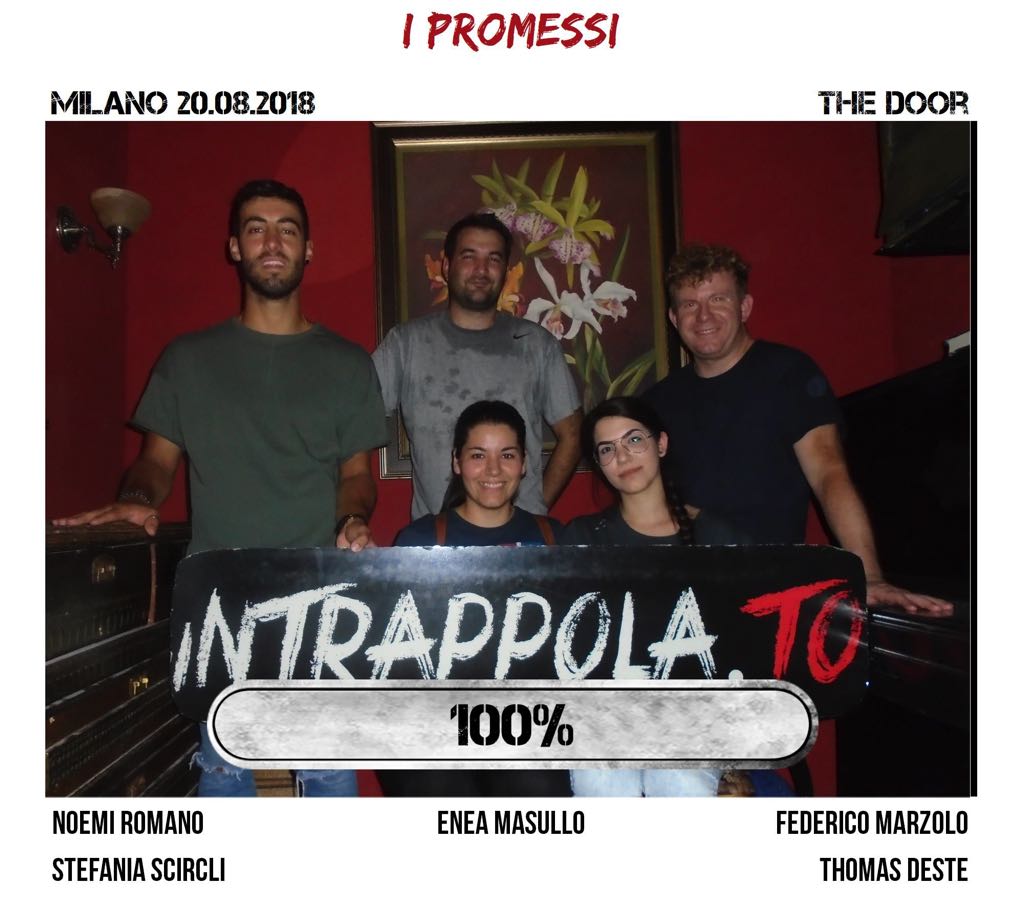 Il gruppo i promessi è fuggito dalla nostra escape room Secretum Venatoris