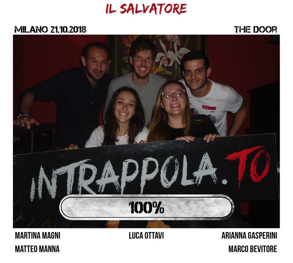 Il gruppo il salvatore è fuggito dalla nostra escape room Secretum Venatoris