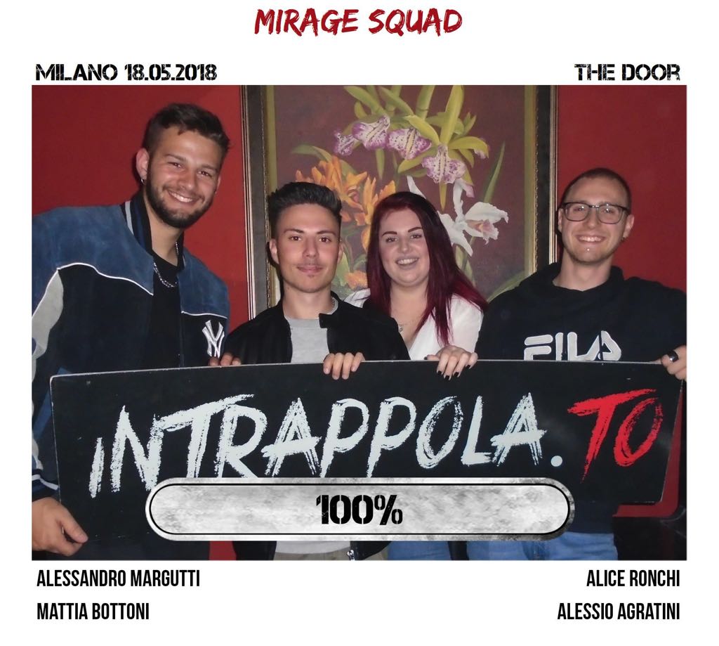 Il gruppo mirage squad è fuggito dalla nostra escape room Secretum Venatoris