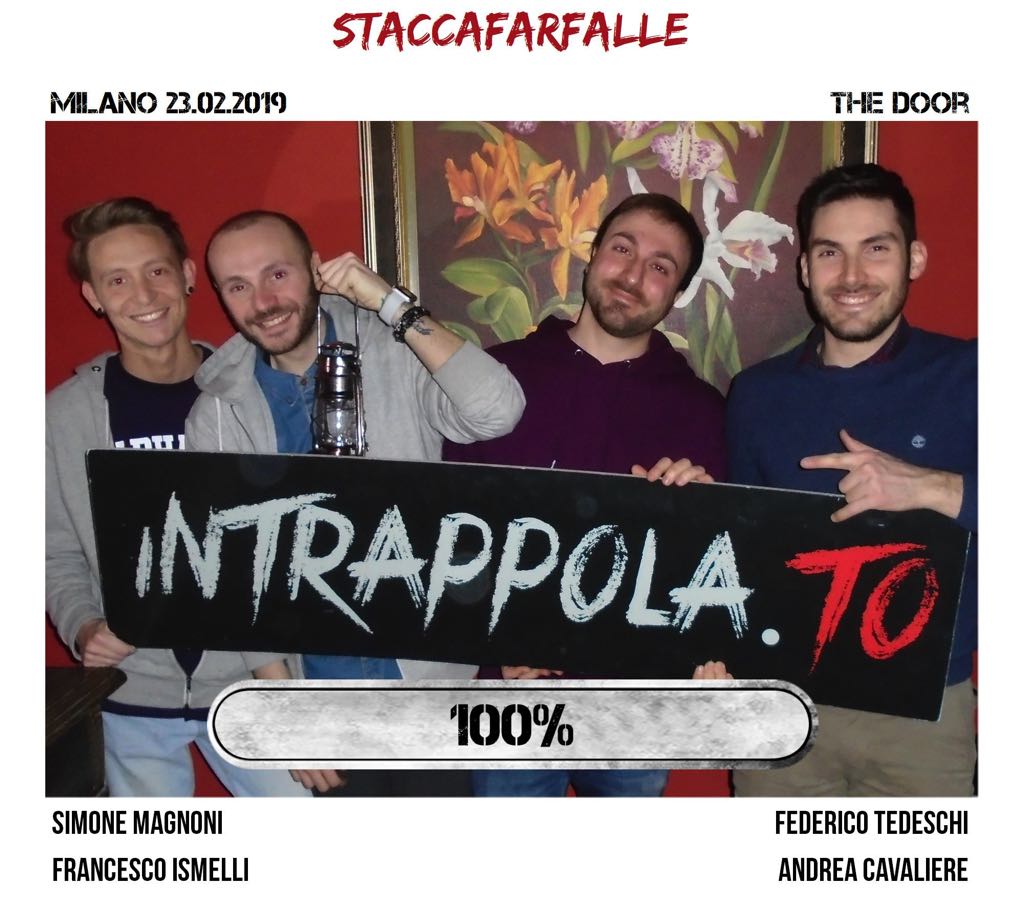Il gruppo staccafarfalle è fuggito dalla nostra escape room Secretum Venatoris