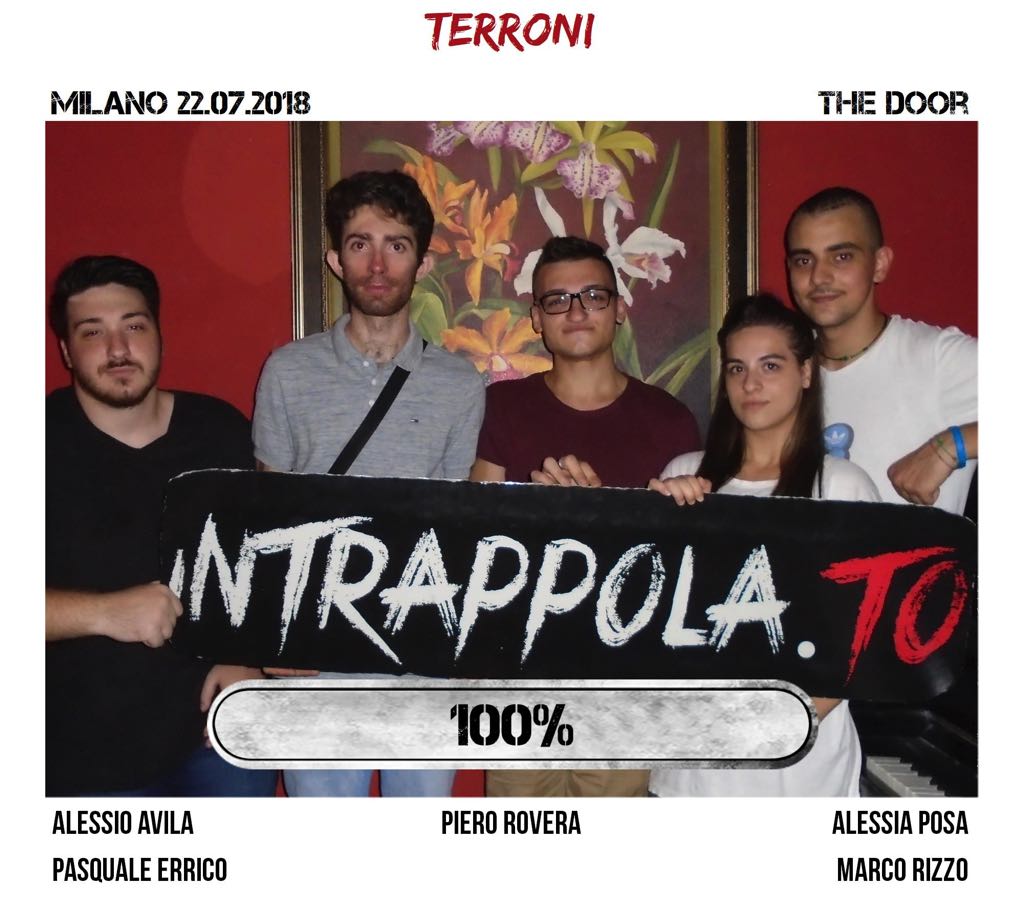 Il gruppo terroni è fuggito dalla nostra escape room Secretum Venatoris