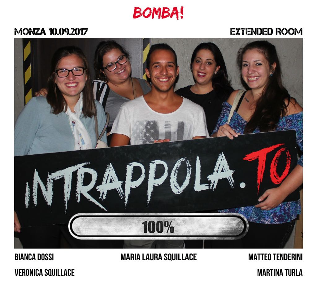 Il gruppo Bomba! è fuggito dalla nostra escape room Extended Room