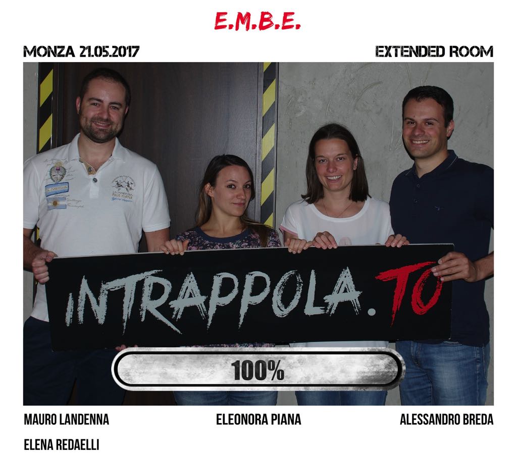 Il gruppo E.M.B.E. è fuggito dalla nostra escape room Extended Room
