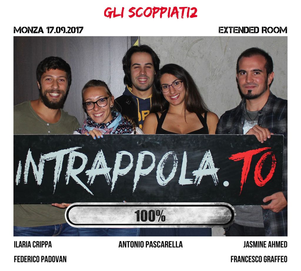 Il gruppo Gli scoppiati2 è fuggito dalla nostra escape room Extended Room