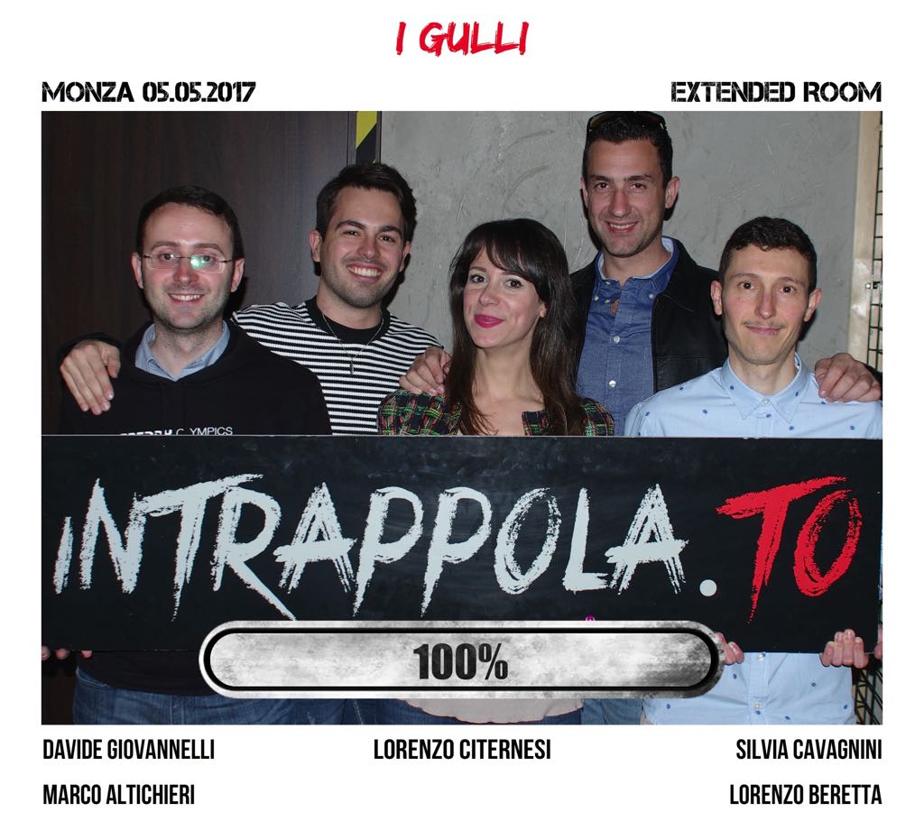 Il gruppo I Gulli è fuggito dalla nostra escape room Extended Room