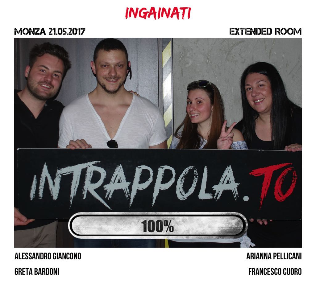 Il gruppo Ingainati è fuggito dalla nostra escape room Extended Room