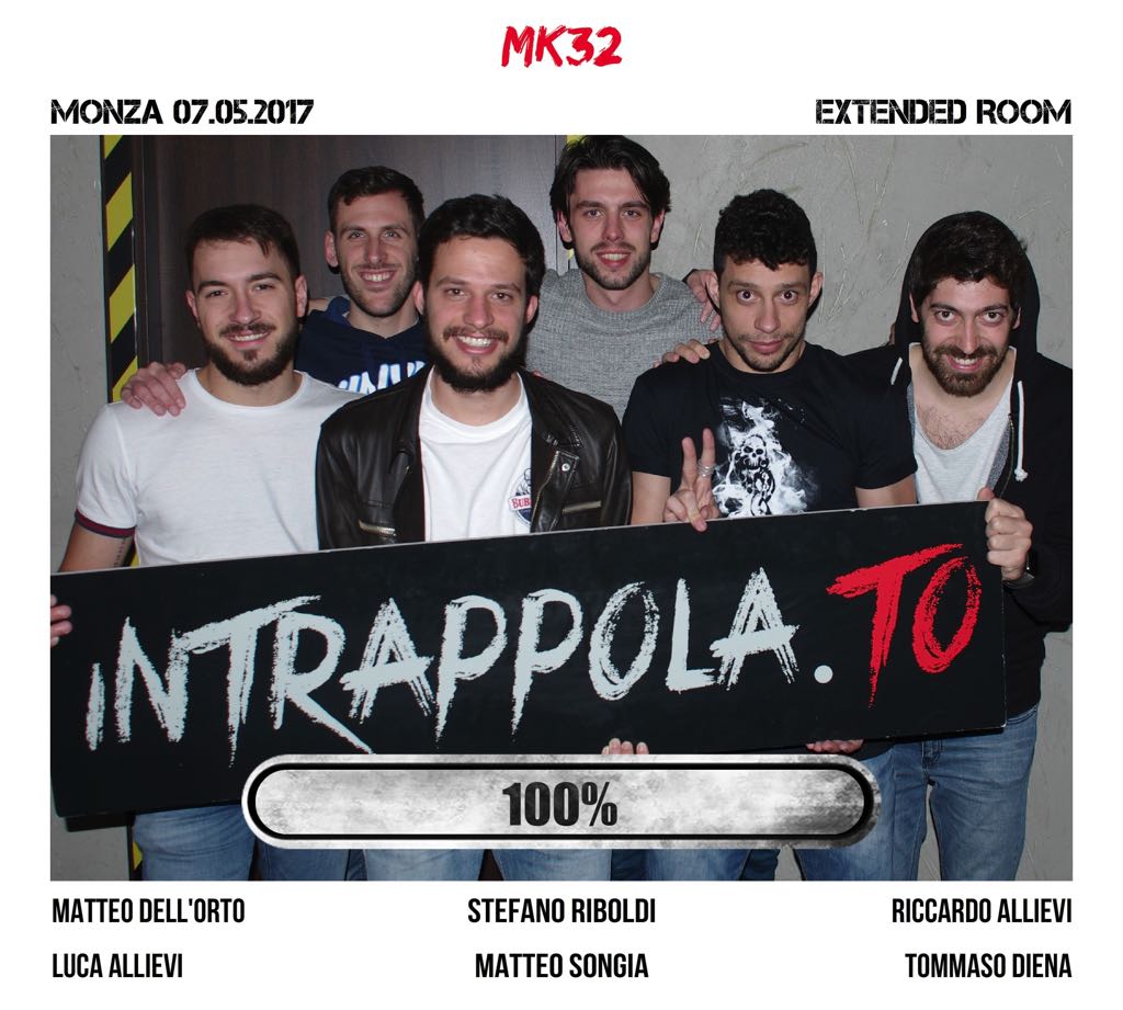 Il gruppo MK32 è fuggito dalla nostra escape room Extended Room