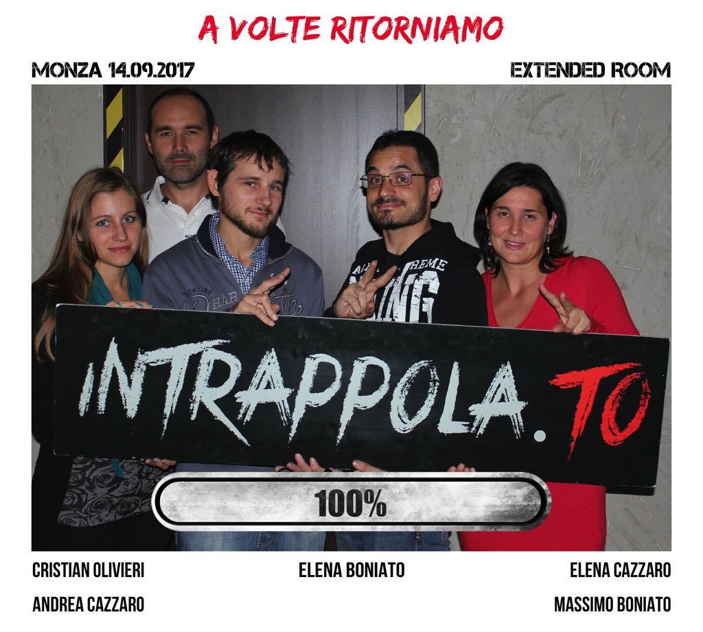 Il gruppo a volte ritorniamo è fuggito dalla nostra escape room Extended Room