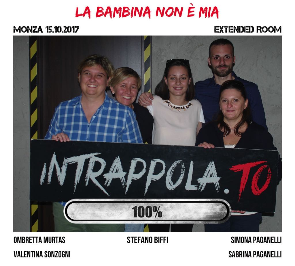 Il gruppo la bambina non è mia è fuggito dalla nostra escape room Extended Room
