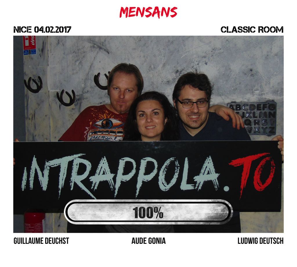Il gruppo MENSANS è fuggito dalla nostra escape room Classic Room