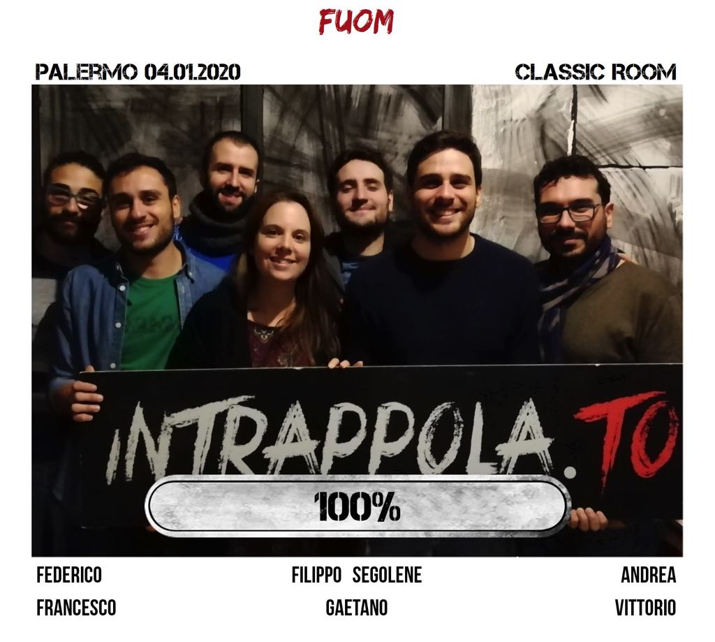Il gruppo Fuom è fuggito dalla nostra escape room Classic Room