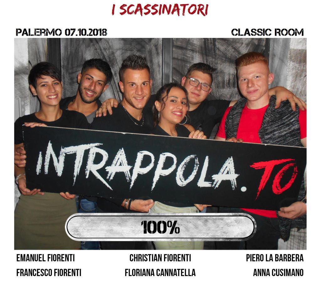 Il gruppo I Scassinatori è fuggito dalla nostra escape room Classic Room