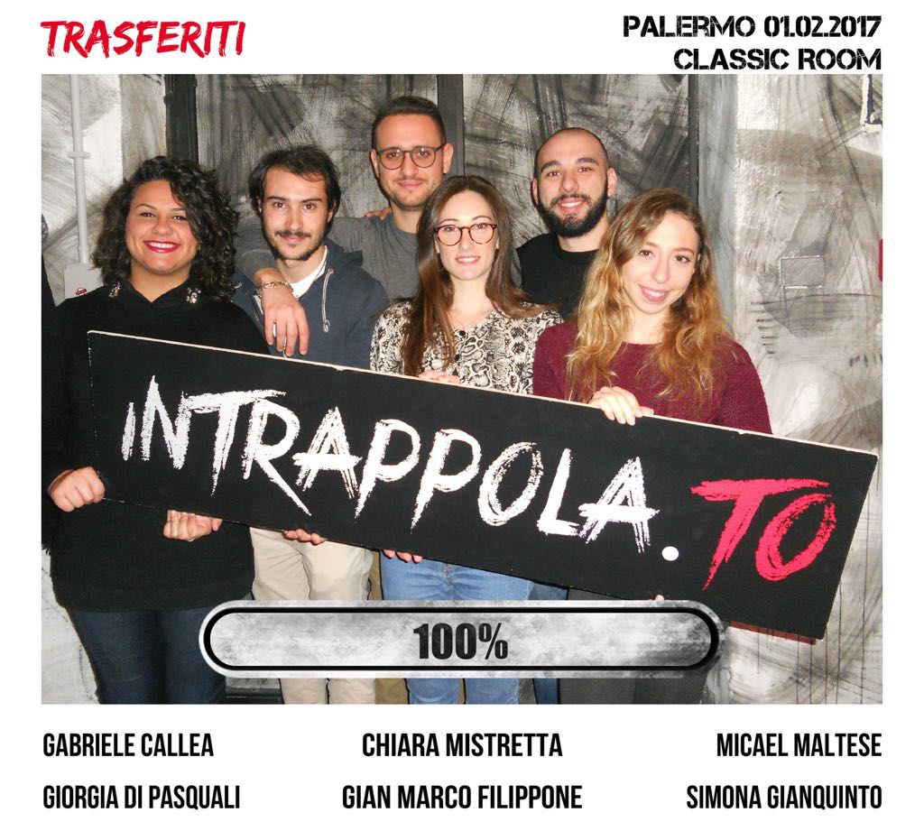 Il gruppo Trasferiti è fuggito dalla nostra escape room Classic Room