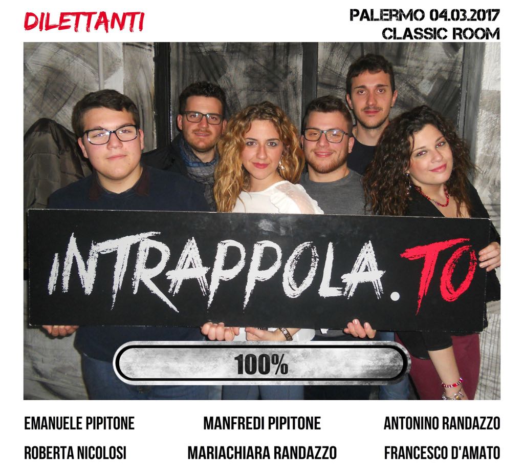 Il gruppo dilettanti è fuggito dalla nostra escape room Classic Room