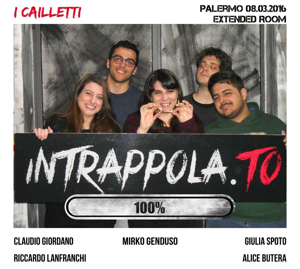 Il gruppo  è fuggito dalla nostra escape room Extended Room