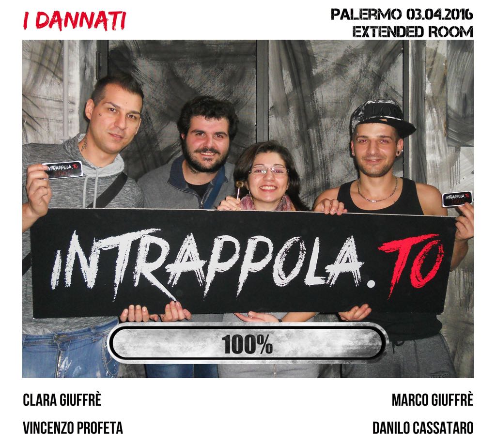 Il gruppo I dannati  è fuggito dalla nostra escape room Extended Room