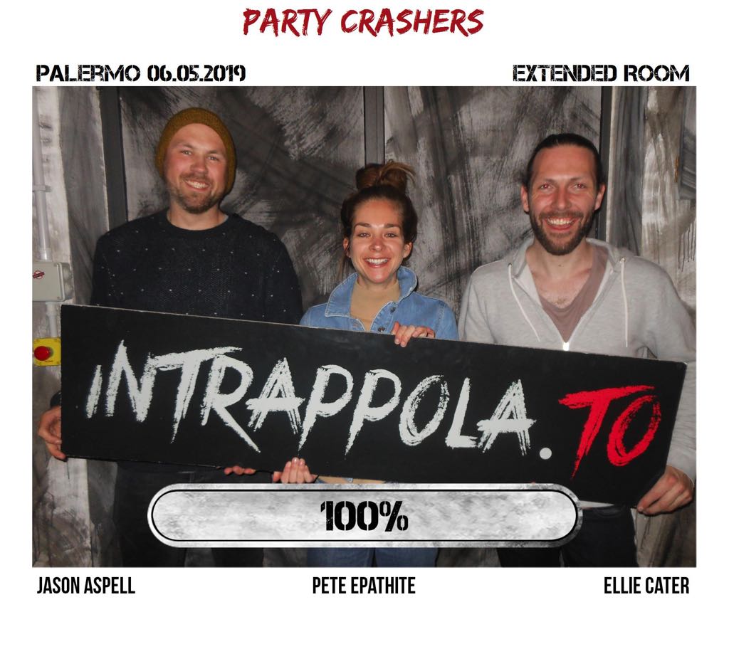 Il gruppo Party crashers è fuggito dalla nostra escape room Extended Room