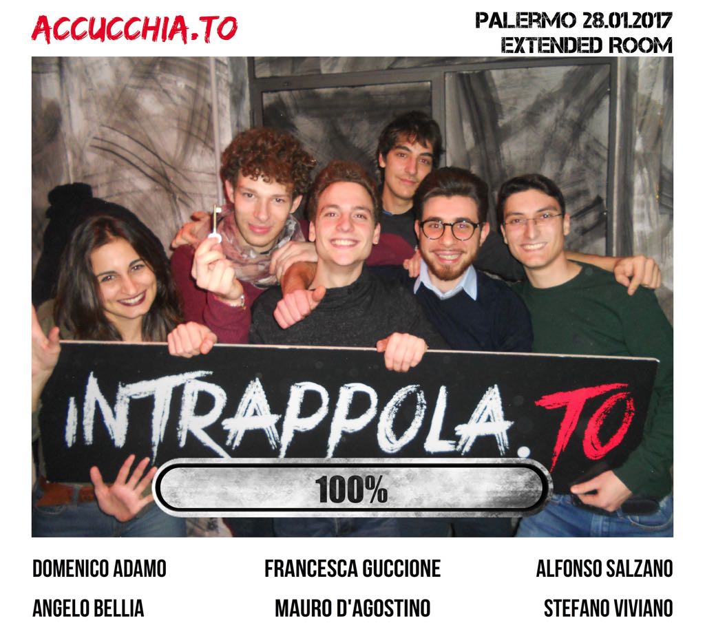 Il gruppo accucchia.to è fuggito dalla nostra escape room Extended Room