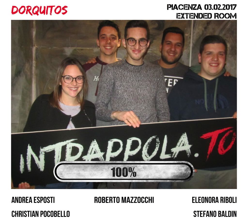 Il gruppo Dorquitos è fuggito dalla nostra escape room Extended Room