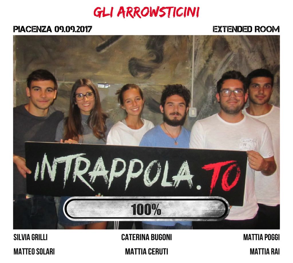 Il gruppo Gli arrowsticini è fuggito dalla nostra escape room Extended Room