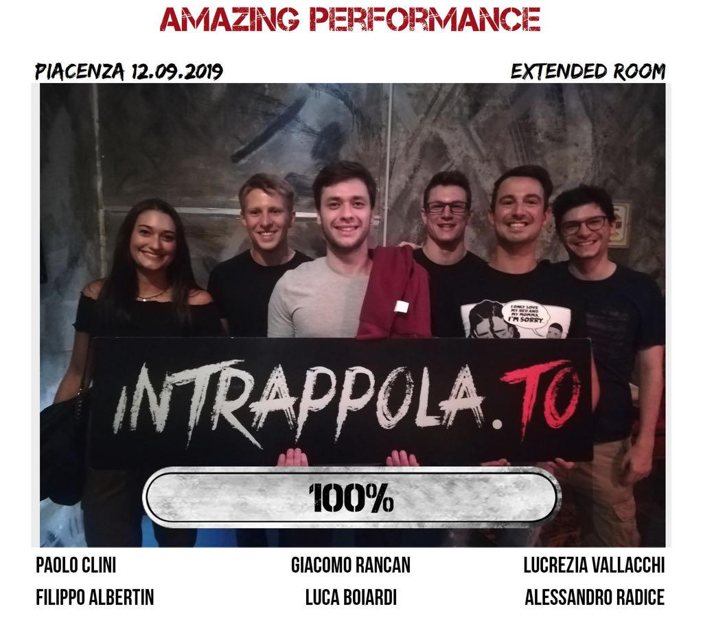 Il gruppo amazing performance è fuggito dalla nostra escape room Extended Room