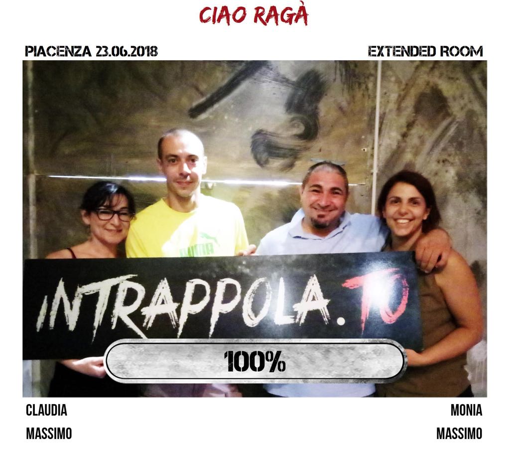 Il gruppo ciao ragÃ  è fuggito dalla nostra escape room Extended Room