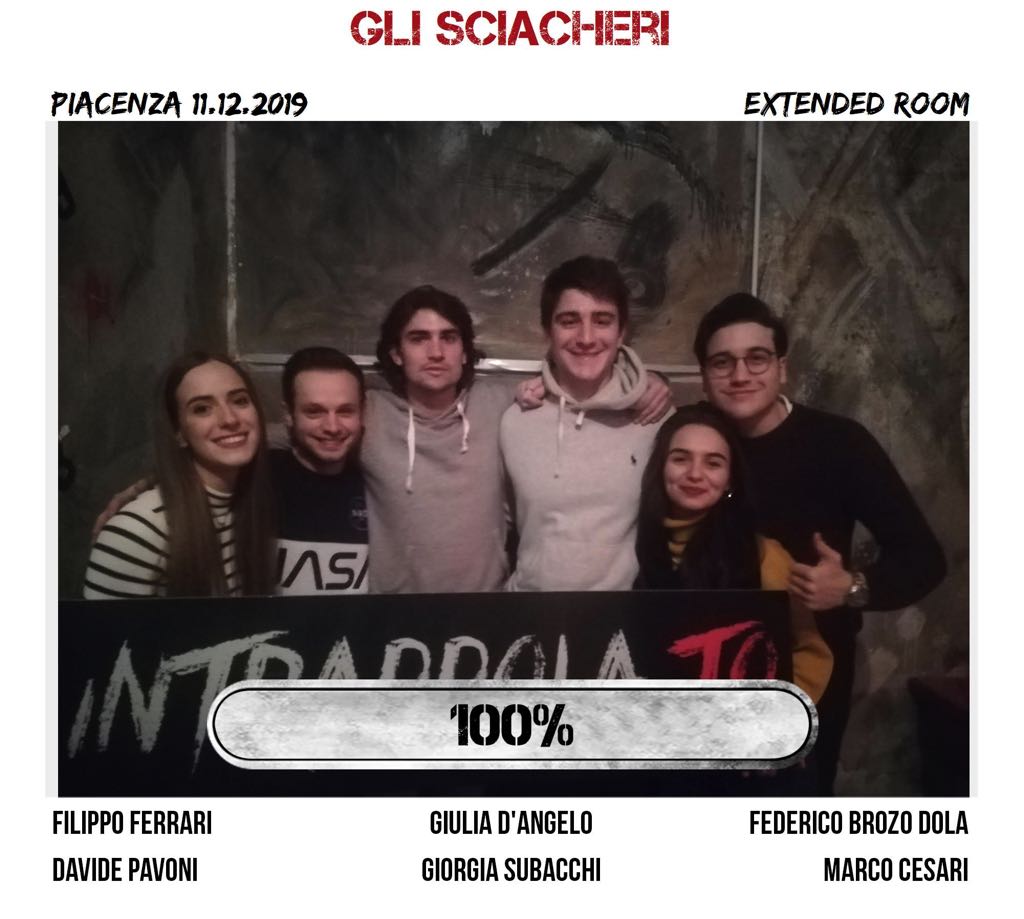 Il gruppo gli sciacheri è fuggito dalla nostra escape room Extended Room